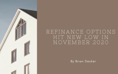 Refinance Options Hit New Low in November 2020